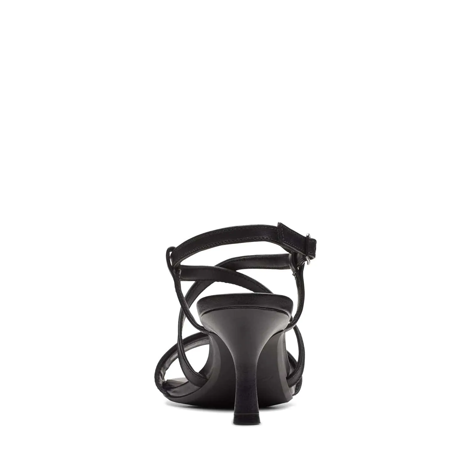 Clarks Amali Buckle Sandals - Black Leather - 261659414 - D Width (Standard Fit)