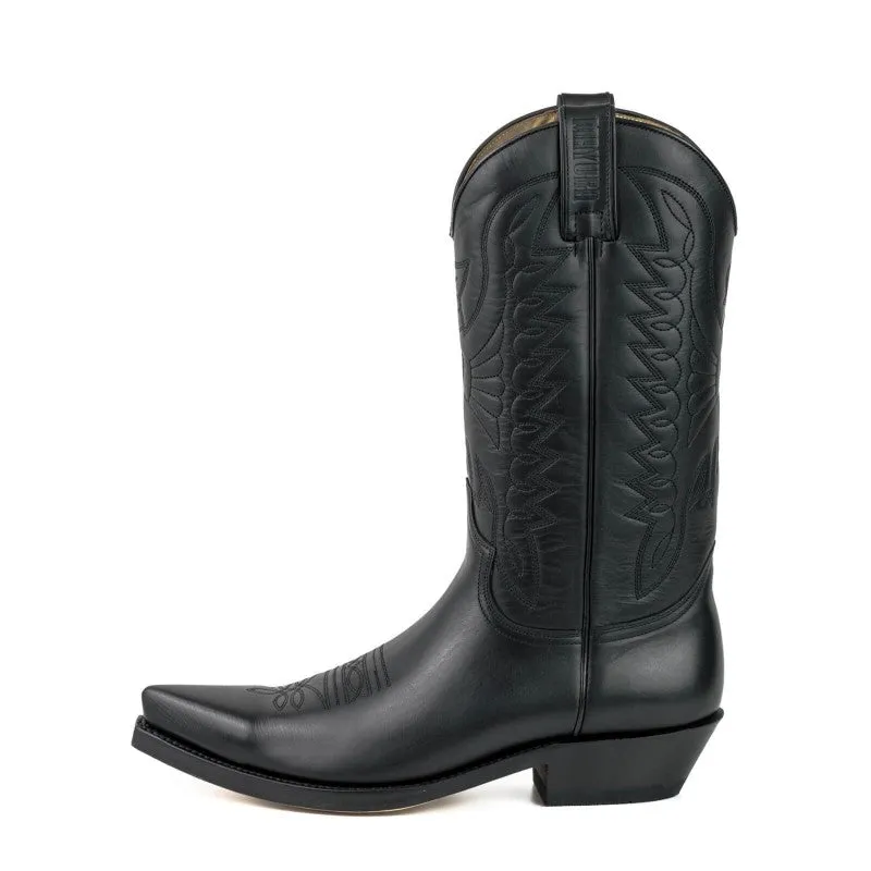 Cowboy Boots for Women and Men Handcrafted in Black Leather 1920 Texans
