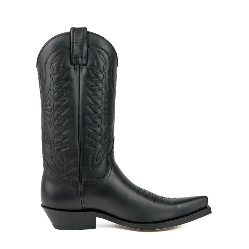 Cowboy Boots for Women and Men Handcrafted in Black Leather 1920 Texans
