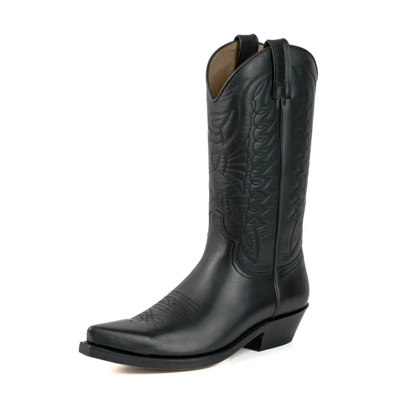 Cowboy Boots for Women and Men Handcrafted in Black Leather 1920 Texans