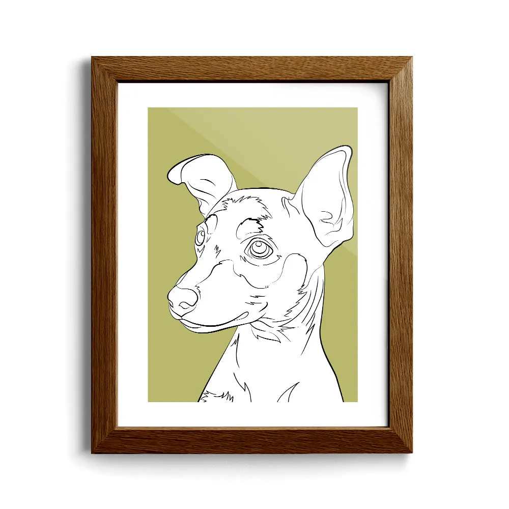 Custom Modern Pet Sketch