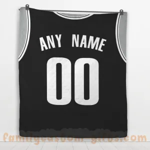 Custom Premium Quilt Blanket Brooklyn Jersey Basketball Personalized Quilt Gifts for Her & Him