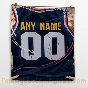 Custom Premium Quilt Blanket Denver Jersey Basketball Personalized Quilt Gifts for Her & Him