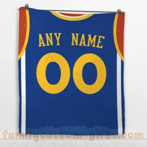 Custom Premium Quilt Blanket Golden State Jersey Basketball Personalized Quilt Gifts for Her & Him