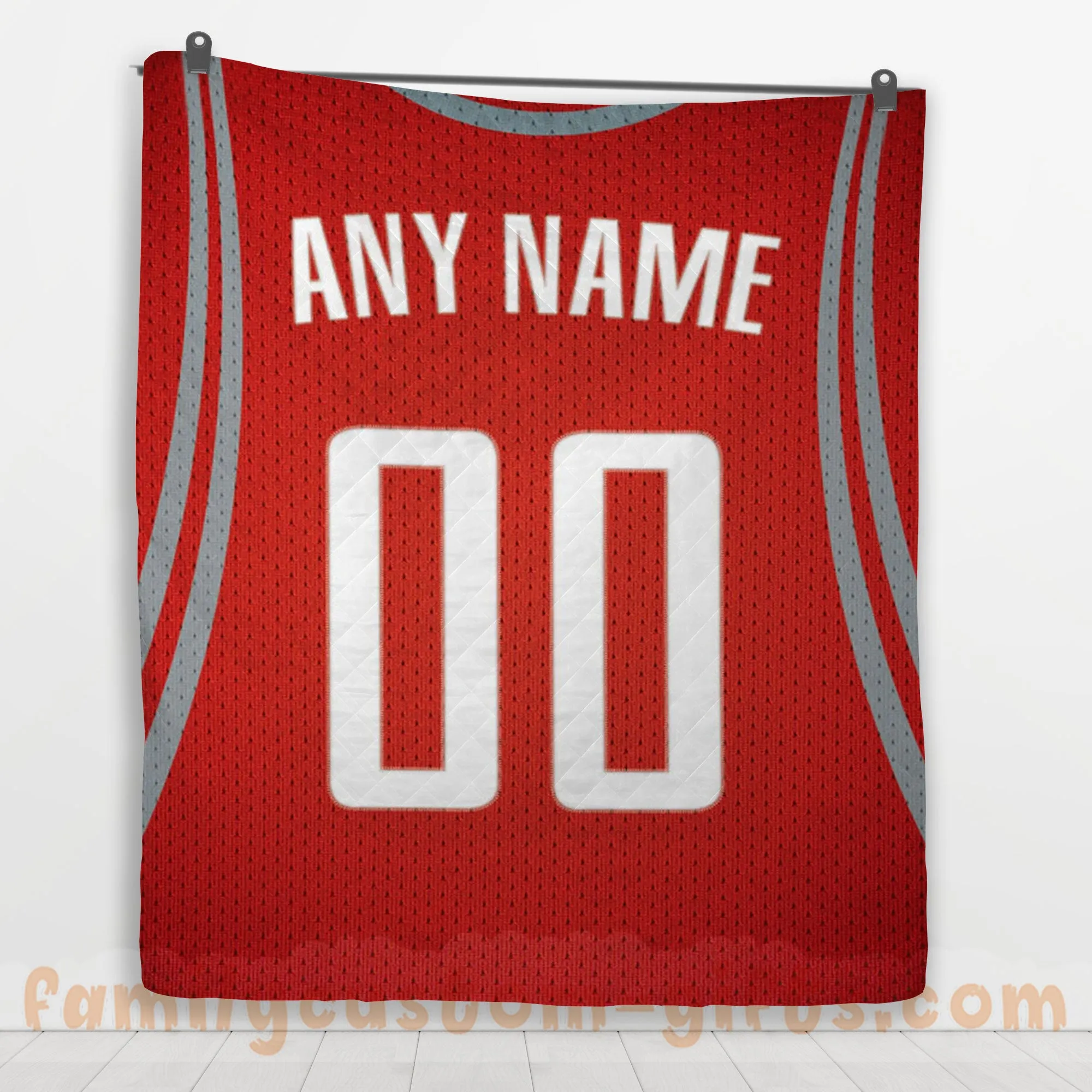 Custom Premium Quilt Blanket Houston Jersey Basketball Personalized Quilt Gifts for Her & Him