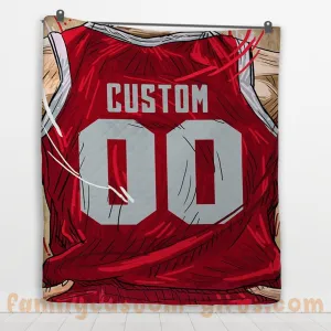 Custom Premium Quilt Blanket Houston Jersey Basketball Personalized Quilt Gifts for Her & Him