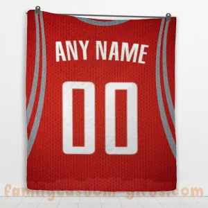 Custom Premium Quilt Blanket Houston Jersey Basketball Personalized Quilt Gifts for Her & Him