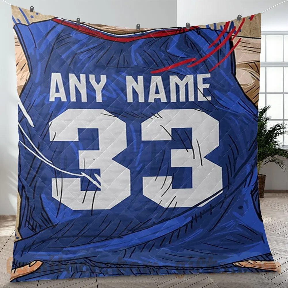 Custom Premium Quilt Blanket Los Angeles Jersey Basketball Personalized Quilt Gifts for Her & Him