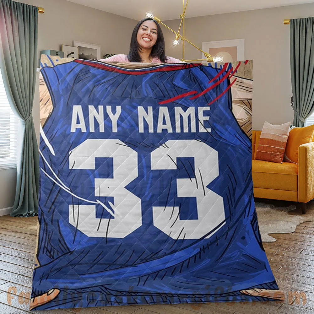 Custom Premium Quilt Blanket Los Angeles Jersey Basketball Personalized Quilt Gifts for Her & Him