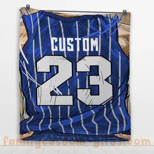 Custom Premium Quilt Blanket Orlando Jersey Basketball Personalized Quilt Gifts for Her & Him