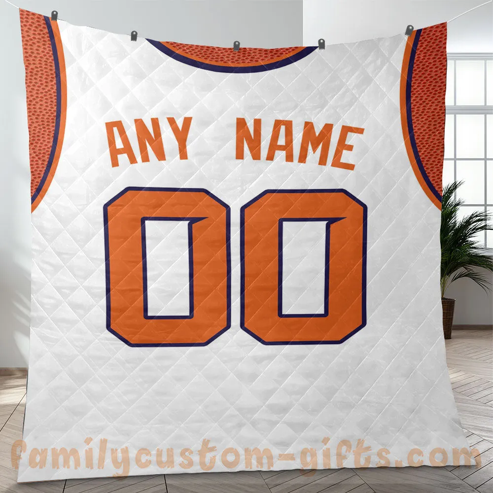 Custom Premium Quilt Blanket Phoenix Jersey Basketball Personalized Quilt Gifts for Her & Him