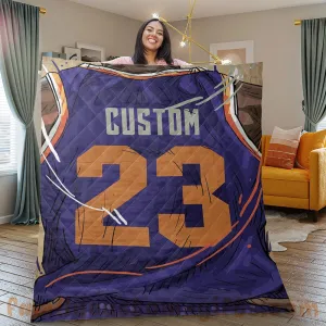 Custom Premium Quilt Blanket Phoenix Jersey Basketball Personalized Quilt Gifts for Her & Him