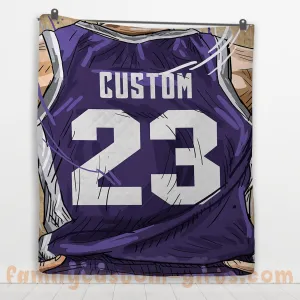 Custom Premium Quilt Blanket Sacramento Jersey Basketball Personalized Quilt Gifts for Her & Him