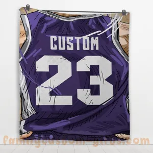 Custom Premium Quilt Blanket Sacramento Jersey Basketball Personalized Quilt Gifts for Her & Him