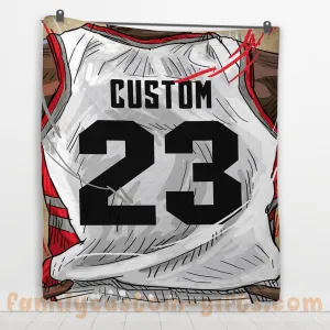 Custom Premium Quilt Blanket Toronto Jersey Basketball Personalized Quilt Gifts for Her & Him