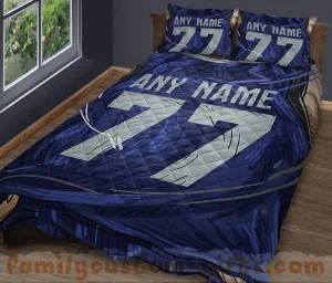 Custom Quilt Sets Dallas Jersey Personalized Basketball Premium Quilt Bedding for Men Women