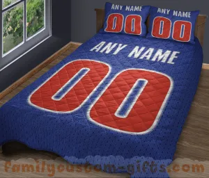 Custom Quilt Sets Detroit Jersey Personalized Basketball Premium Quilt Bedding for Men Women
