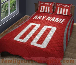 Custom Quilt Sets Houston Jersey Personalized Basketball Premium Quilt Bedding for Men Women