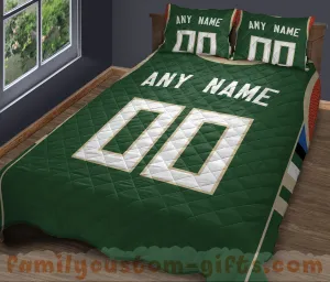 Custom Quilt Sets Milwaukee Jersey Personalized Basketball Premium Quilt Bedding for Men Women