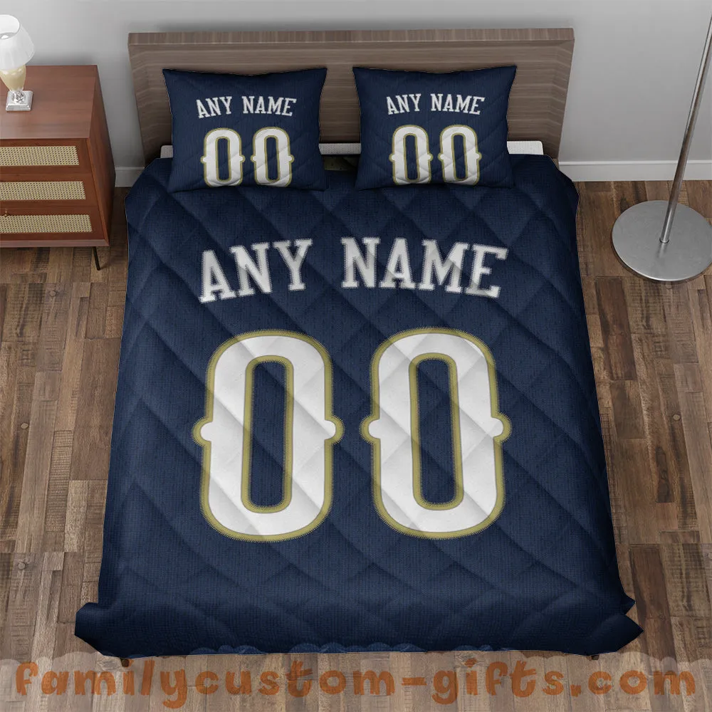 Custom Quilt Sets New Orleans Jersey Personalized Basketball Premium Quilt Bedding for Men Women