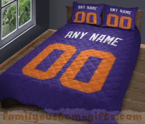 Custom Quilt Sets Phoenix Jersey Personalized Basketball Premium Quilt Bedding for Boys Girls Men Women