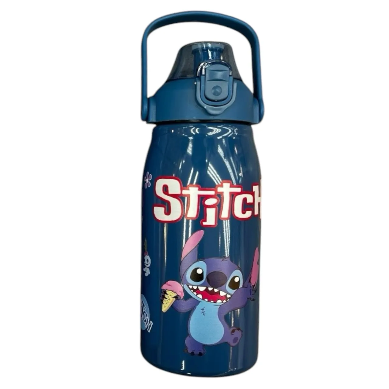 Dark-Blue Stitch Stainless Steel Water Bottle