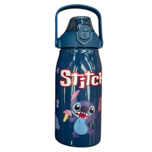 Dark-Blue Stitch Stainless Steel Water Bottle