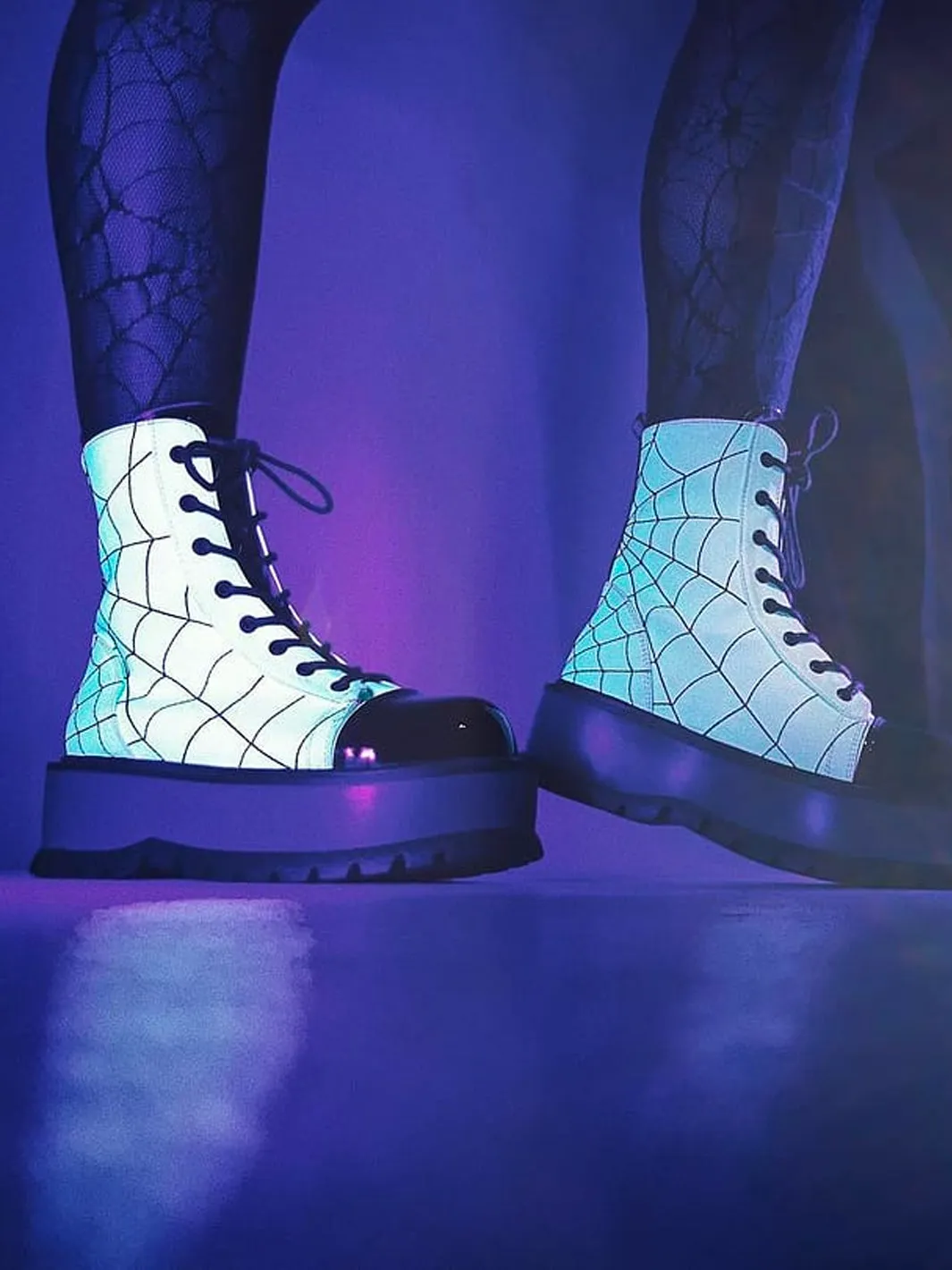 DEMONIA SLACKER-88 - WHITE VEGAN LEATHER ✰ PRE ORDER ✰