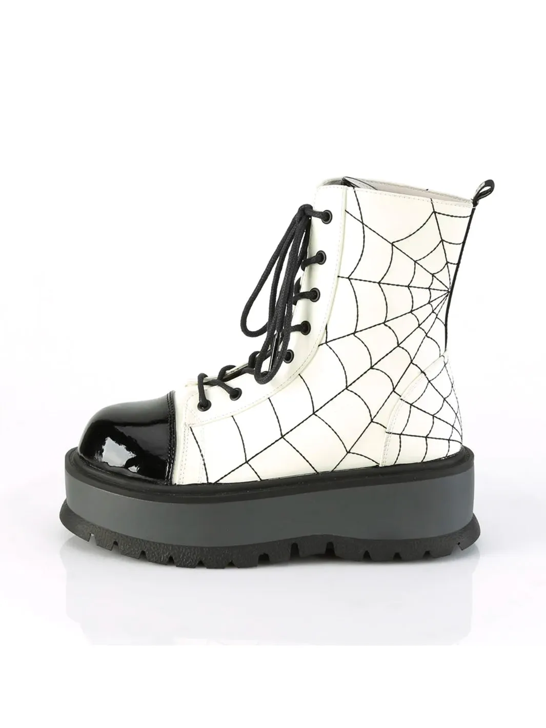 DEMONIA SLACKER-88 - WHITE VEGAN LEATHER ✰ PRE ORDER ✰