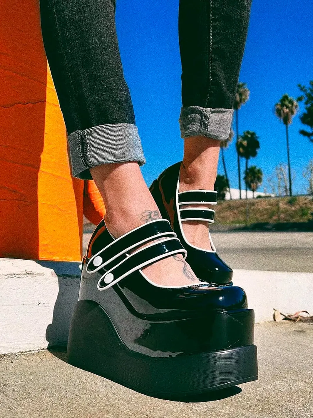 DEMONIA VOID-37 - BLACK PATENT ✰ PRE ORDER ✰