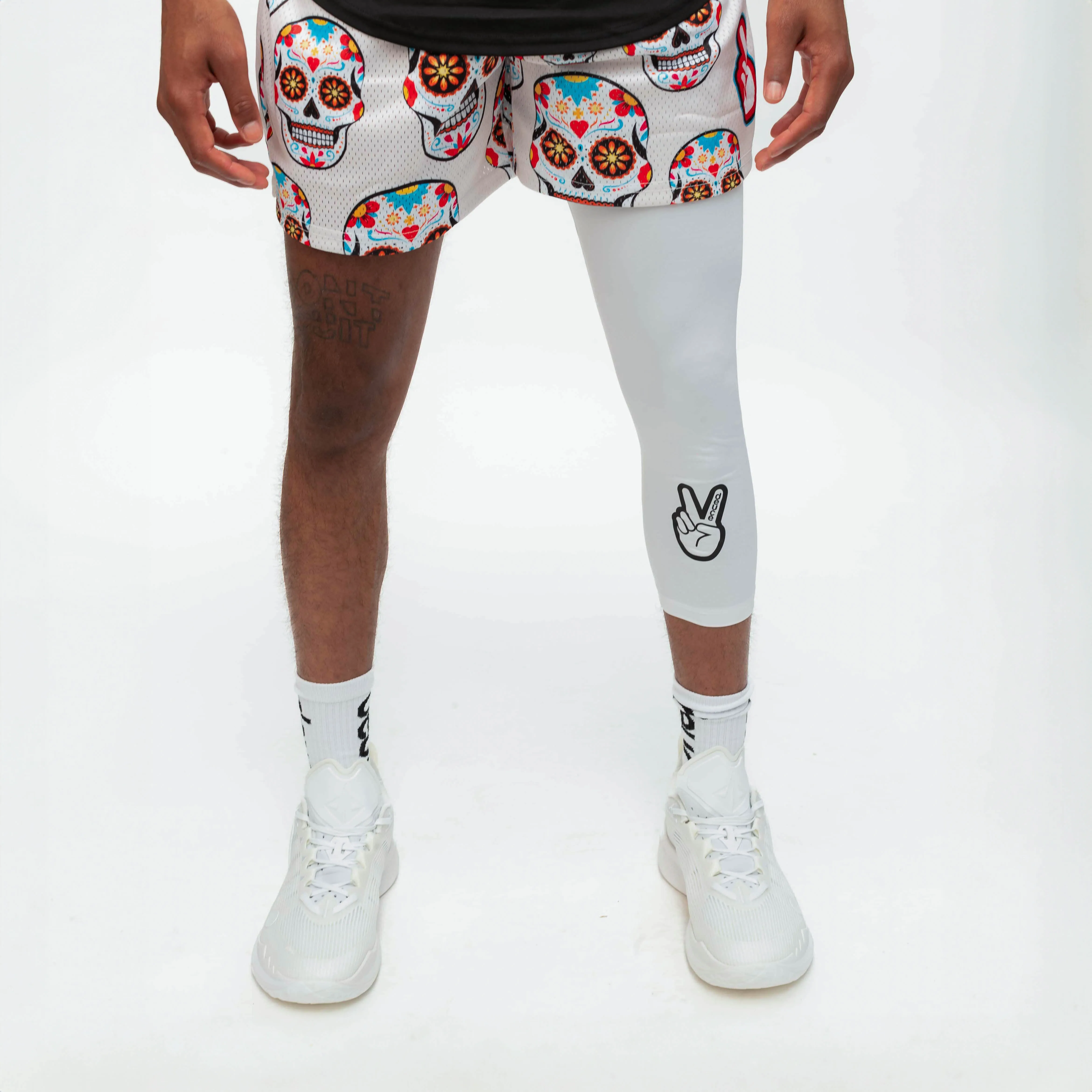 DEUCE ONE LEGGED TIGHTS | White