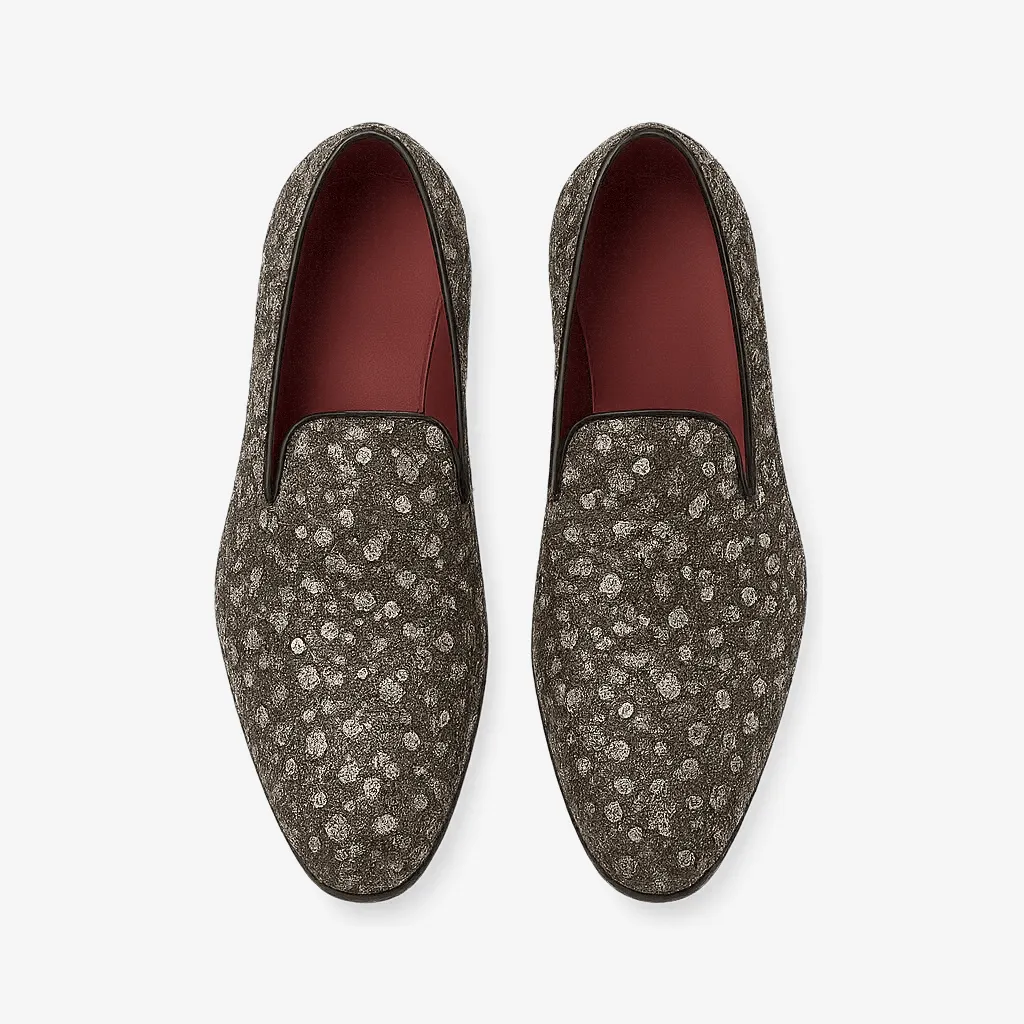 Domoir | Glitter Sequin Textile Loafers