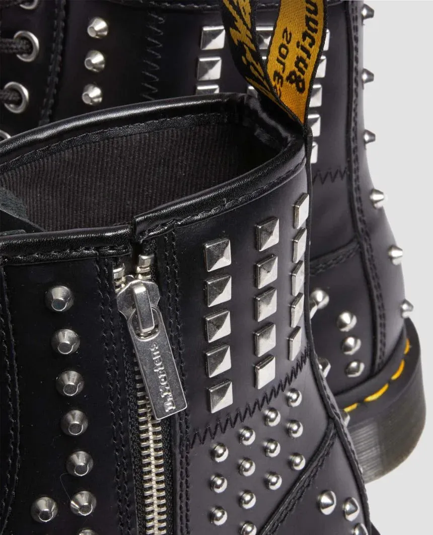 Dr. Martens 1460 Studded Zip Atlas Leather Lace Up Boots