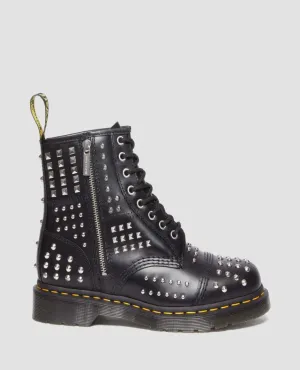 Dr. Martens 1460 Studded Zip Atlas Leather Lace Up Boots