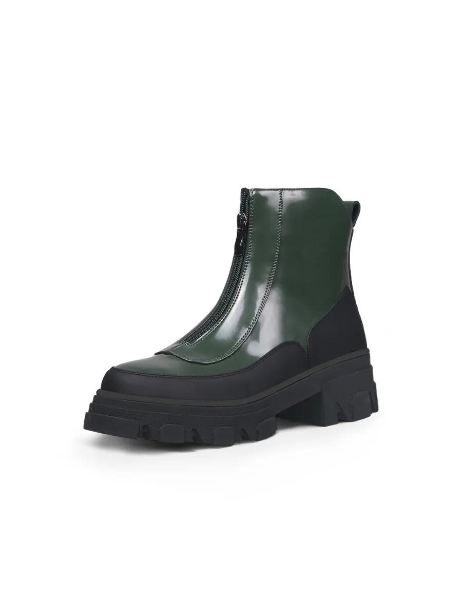 Duck Green Leather Chelsea Boot