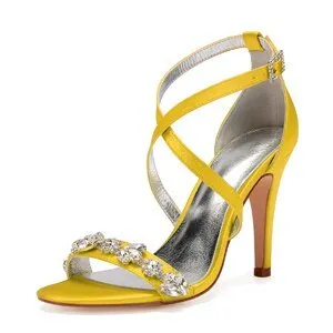 Eggplant satin evening dress shoes women sandals