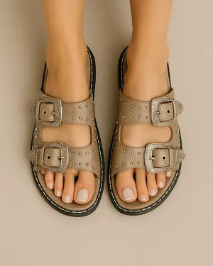 Famous Taylor Swift Slider Sandals - Taupe