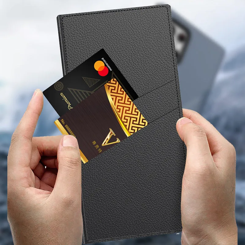 Fashion Flip Ring Stand Phone Case with Card Holder
