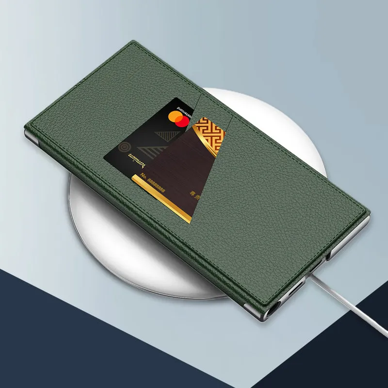 Fashion Flip Ring Stand Phone Case with Card Holder
