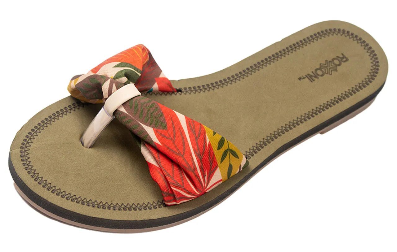 Floral Lace Strap Slippers for Women – Boho Indoor Outdoor Slippers for Summers – Stylish & Trendy Casual Slippers for Women