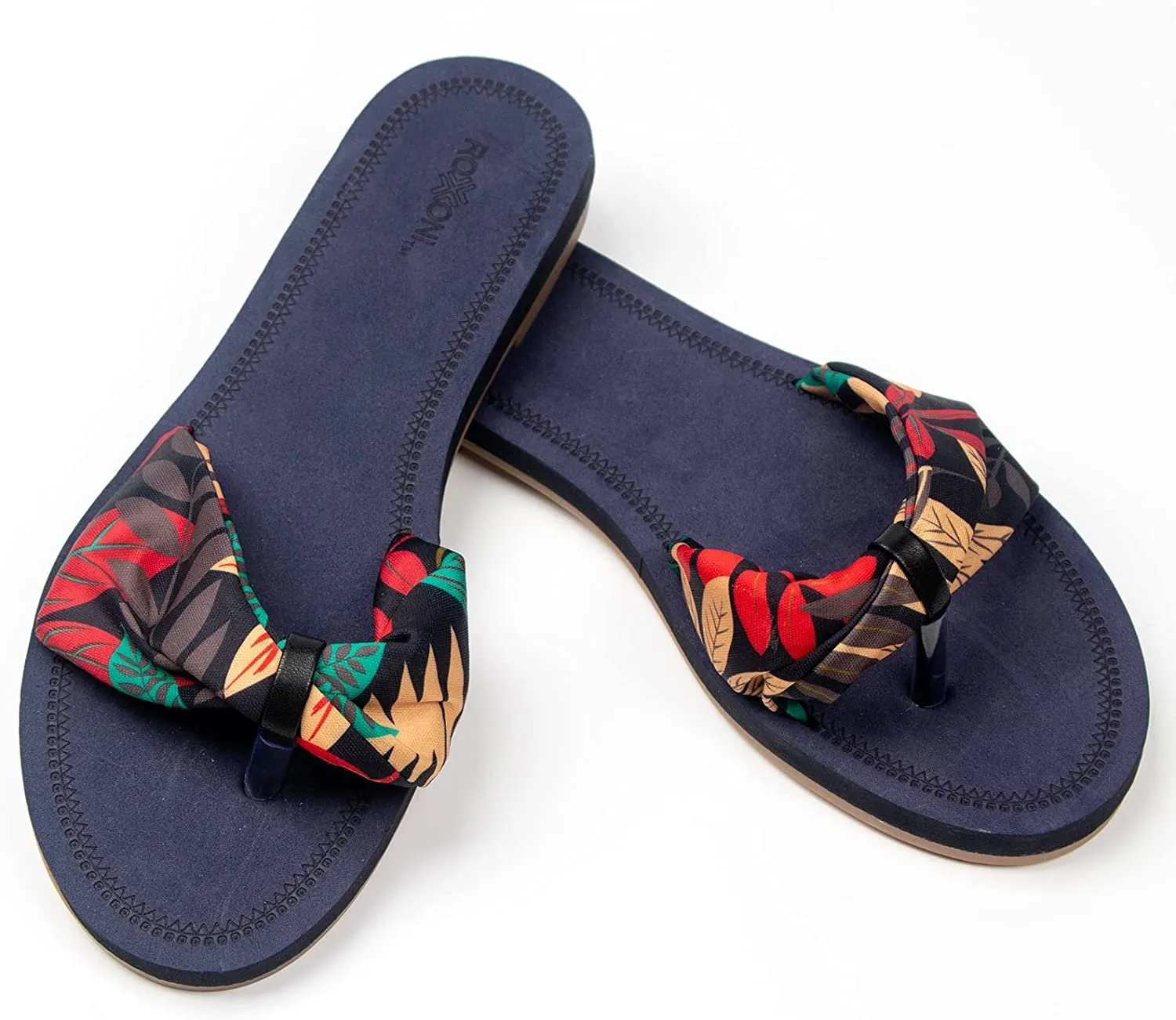 Floral Lace Strap Slippers for Women – Boho Indoor Outdoor Slippers for Summers – Stylish & Trendy Casual Slippers for Women