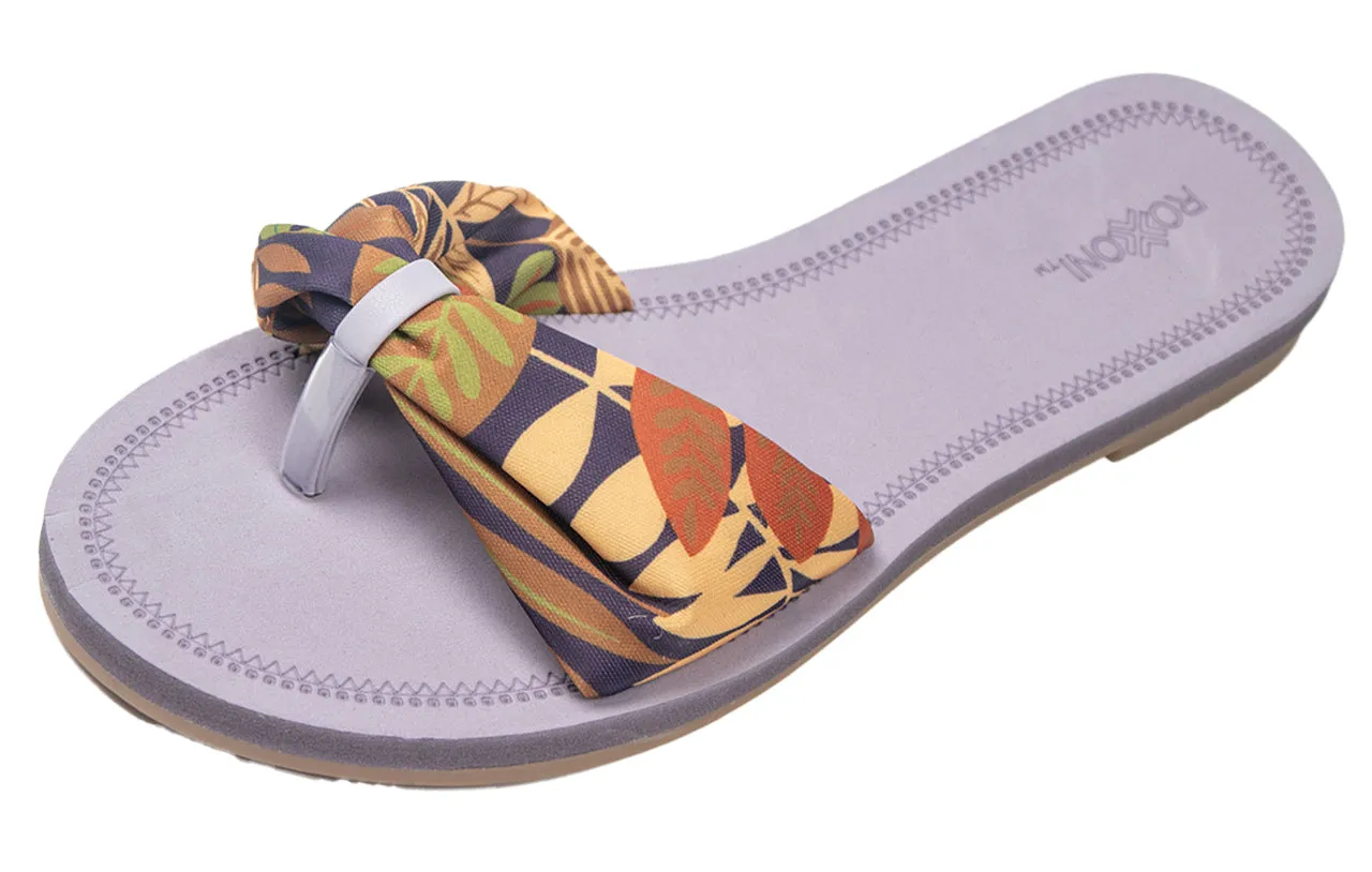 Floral Lace Strap Slippers for Women – Boho Indoor Outdoor Slippers for Summers – Stylish & Trendy Casual Slippers for Women