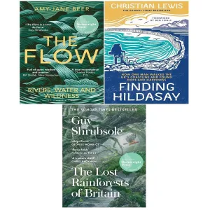 Flow Amy-Jane Beer, Lost Rainforests of Britain, Finding Hildasay 3 Books Set