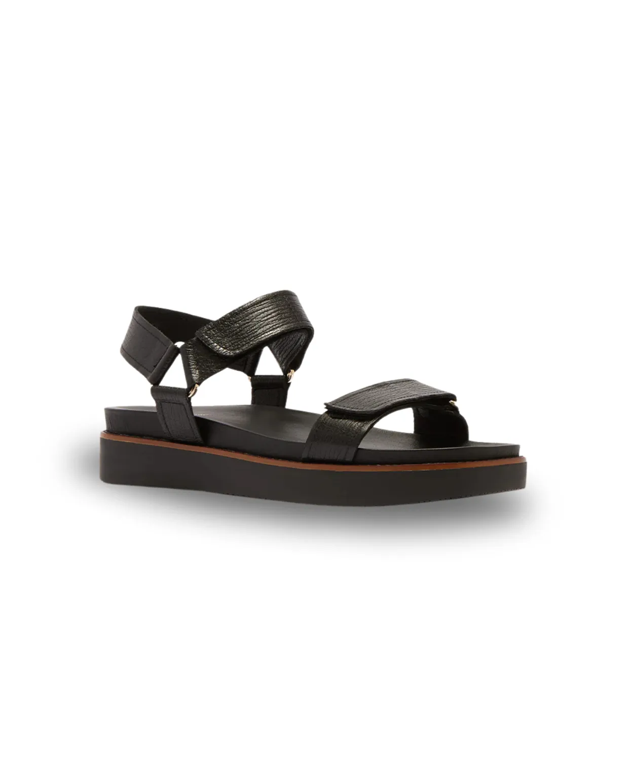 Frankie4 Zane Black Grain Sandal