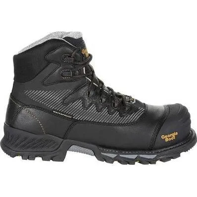 Georgia Men's Rumbler 6" Comp Toe Waterproof Hiker Work Boot- Black- GB00311
