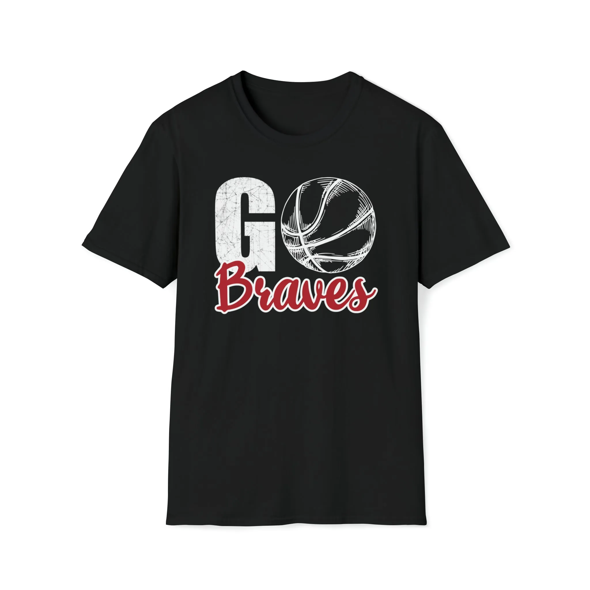 Go Braves Basketball Unisex Softstyle T-Shirt