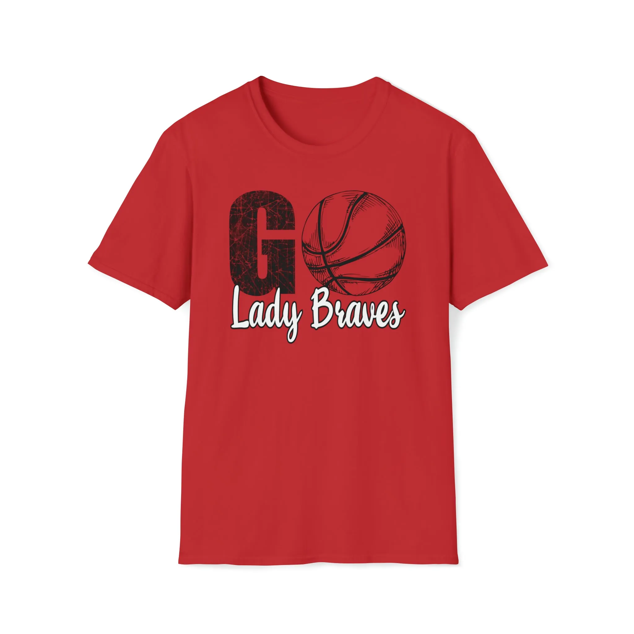 Go Lady Braves Basketball Unisex Softstyle T-Shirt