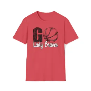 Go Lady Braves Basketball Unisex Softstyle T-Shirt