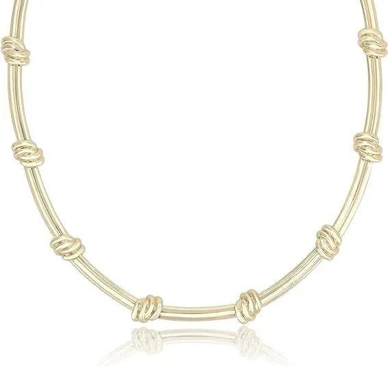 Gold Necklace For Women | Choker Necklace | 18K Gold Plated | Non Tarnish & Waterproof | Hypoallergenic | Gift For Her | Additional 3” Extender Included
