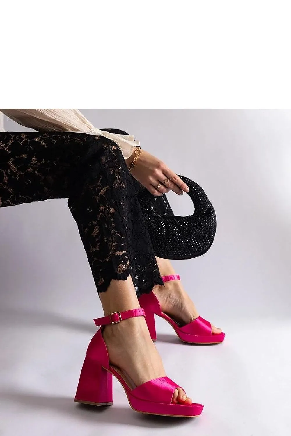 Green Satin Platform Heels Saucedo